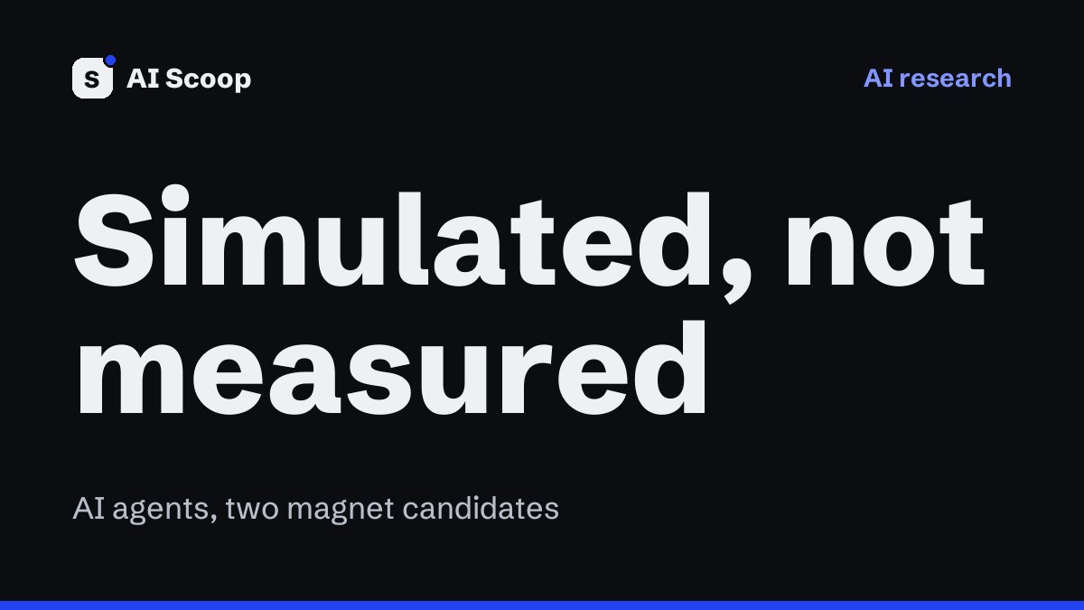 Cover for the story on AI agents proposing two magnet candidates for computer memory