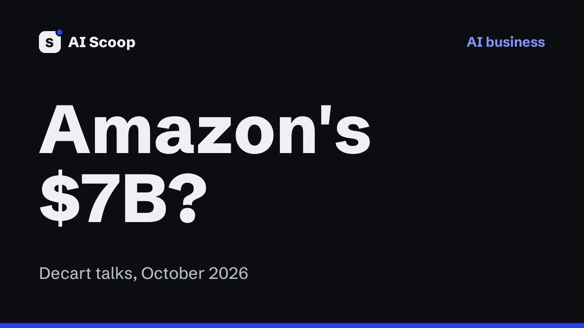 Plain editorial cover for the story on Amazon's reported talks to buy AI chip-software startup Decart