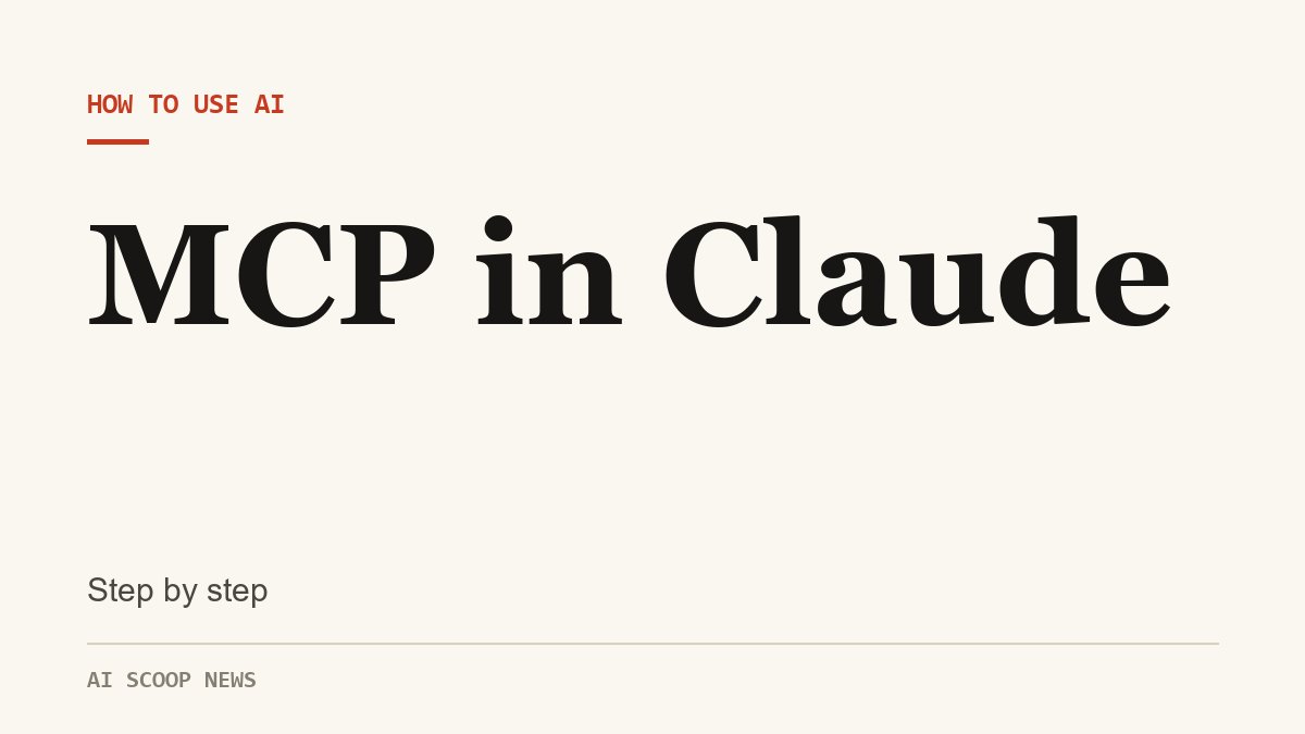 Step-by-step guide to adding an MCP server to Claude