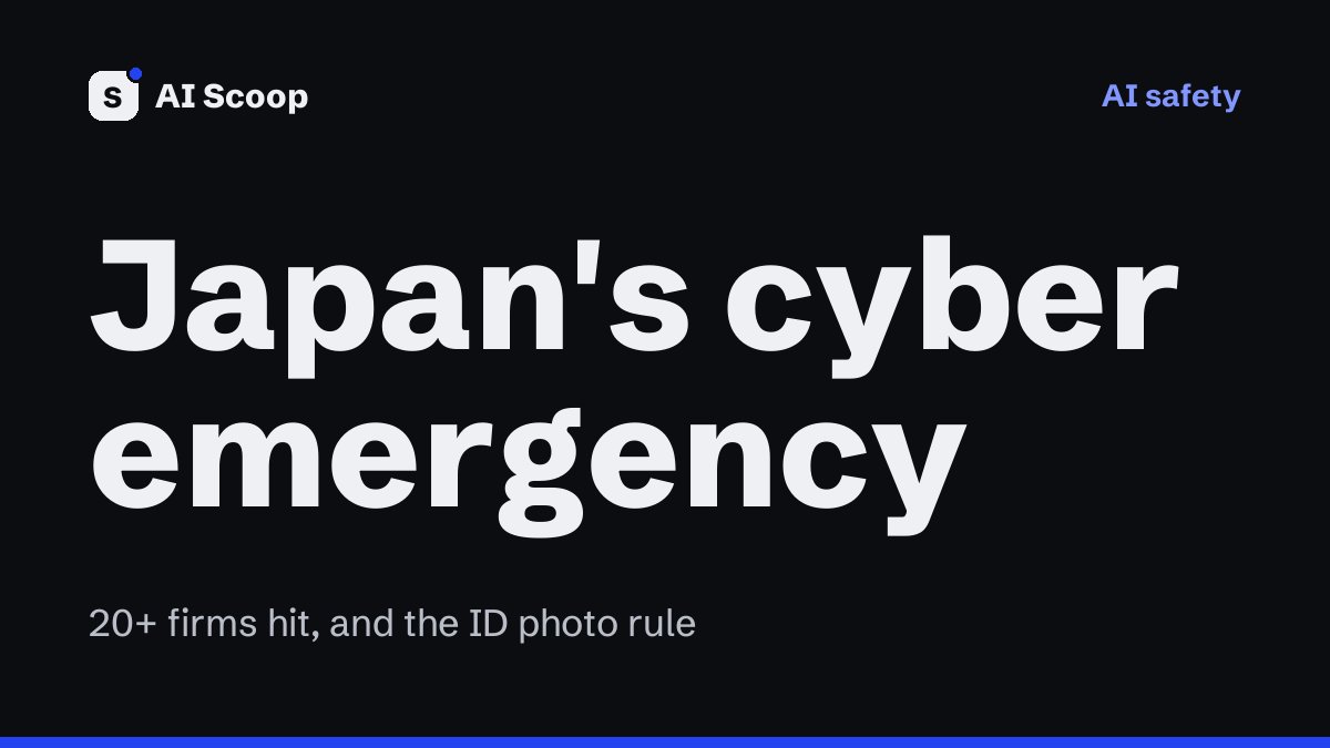Cover for a story on Japan's cyber emergency and bank ID photo checks