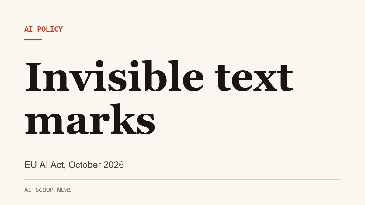 Plain editorial cover for a story on invisible text watermarks in ChatGPT and Claude